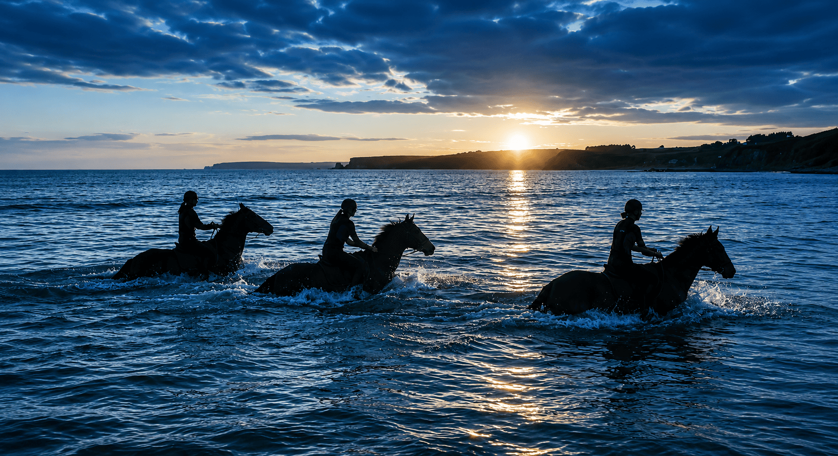 Swimming with horses 